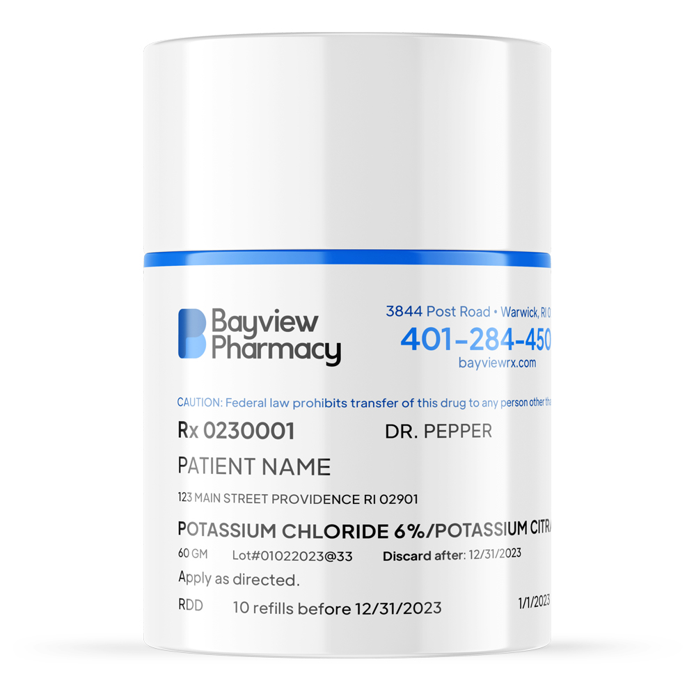 Compounded TMJ topical formulation container