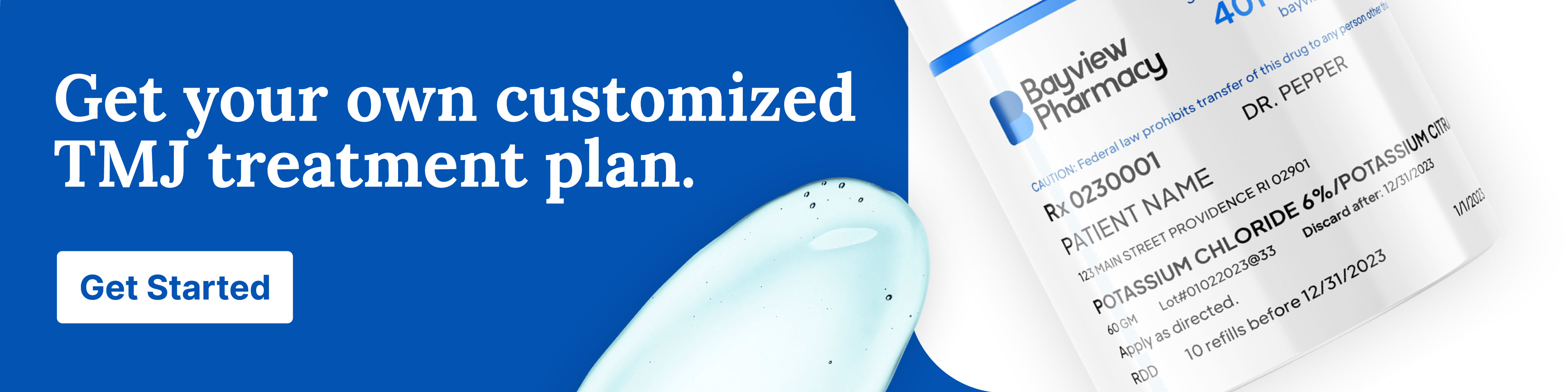 Blog banner: Easing TMJ disorder pain with compounded medications