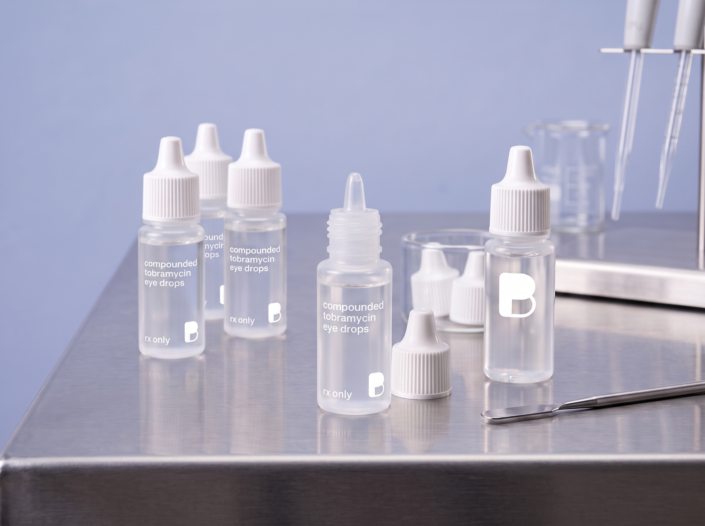 Sterile compounded vancomycin eye drops kept refrigerated
