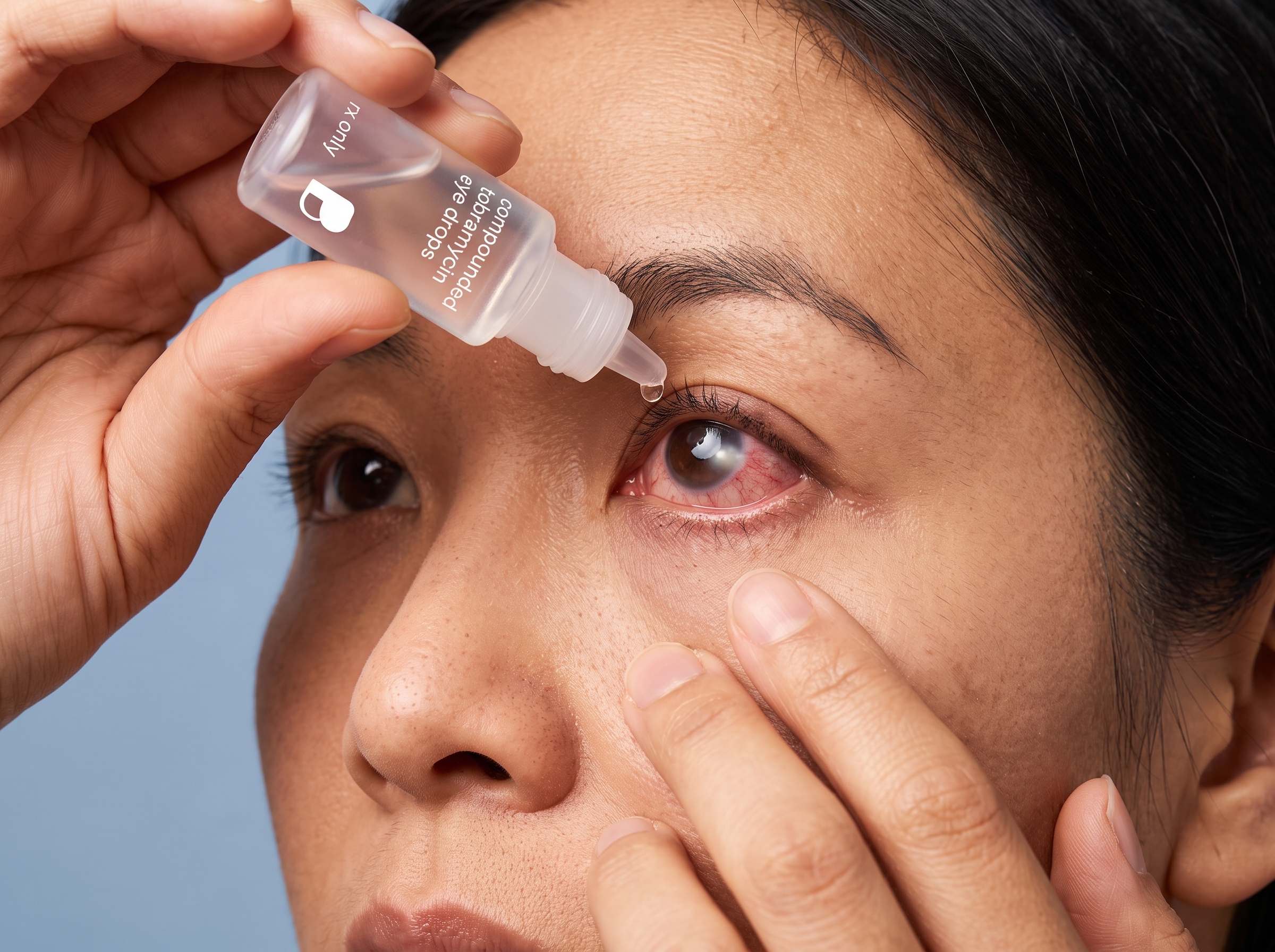 Fortified tobramycin eye drops for corneal ulcers