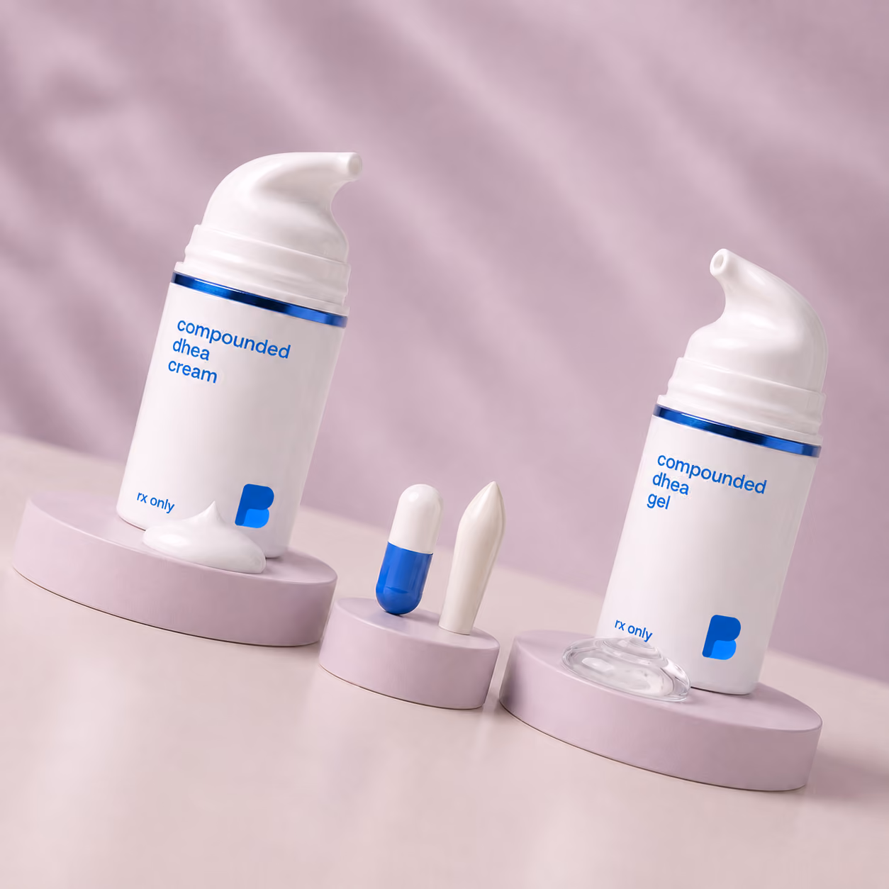 DHEA for women in capsule, cream, gel, and vaginal ovule forms