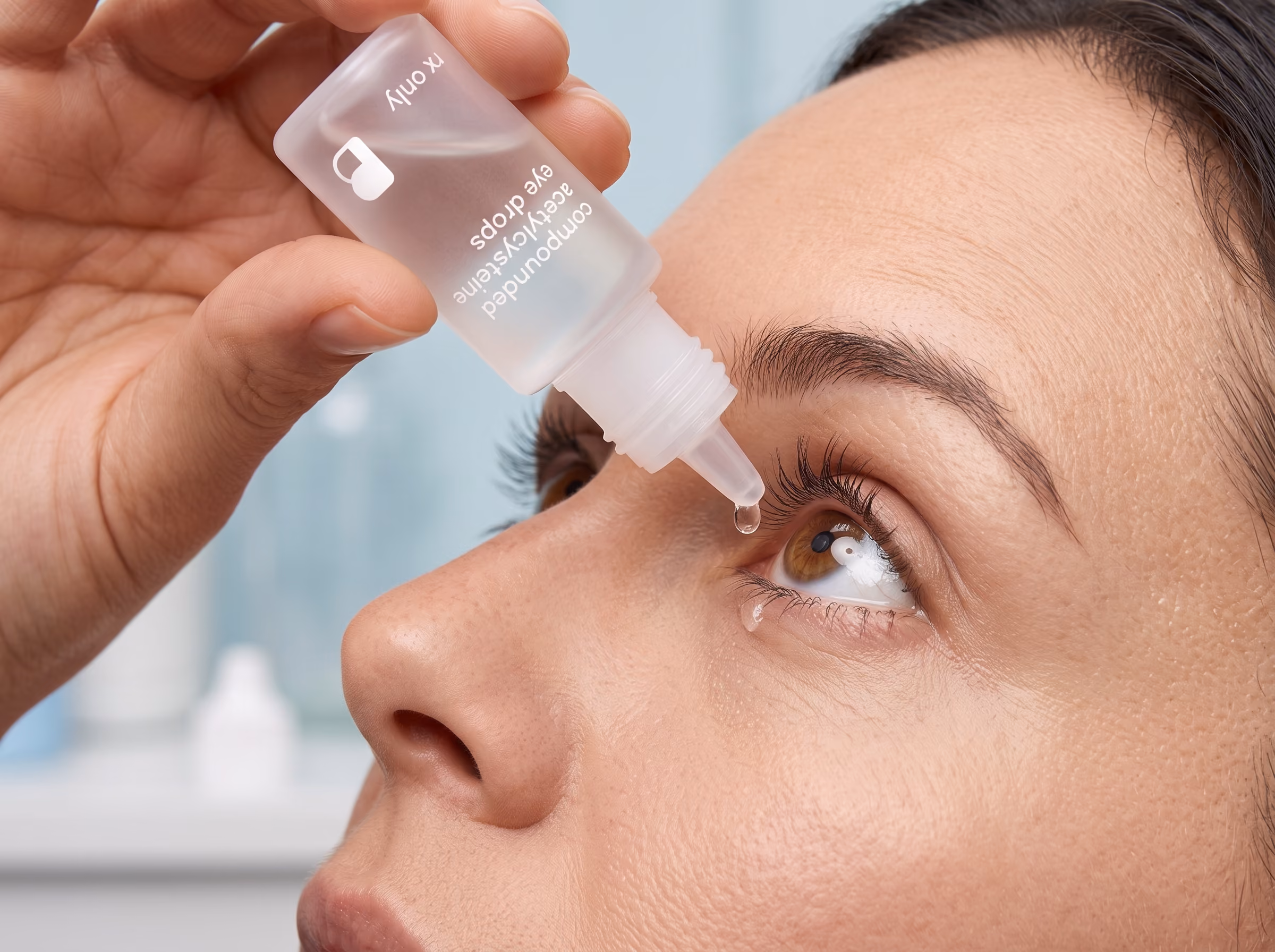 Acetylcysteine eye drops for filamentary keratitis and dry eye