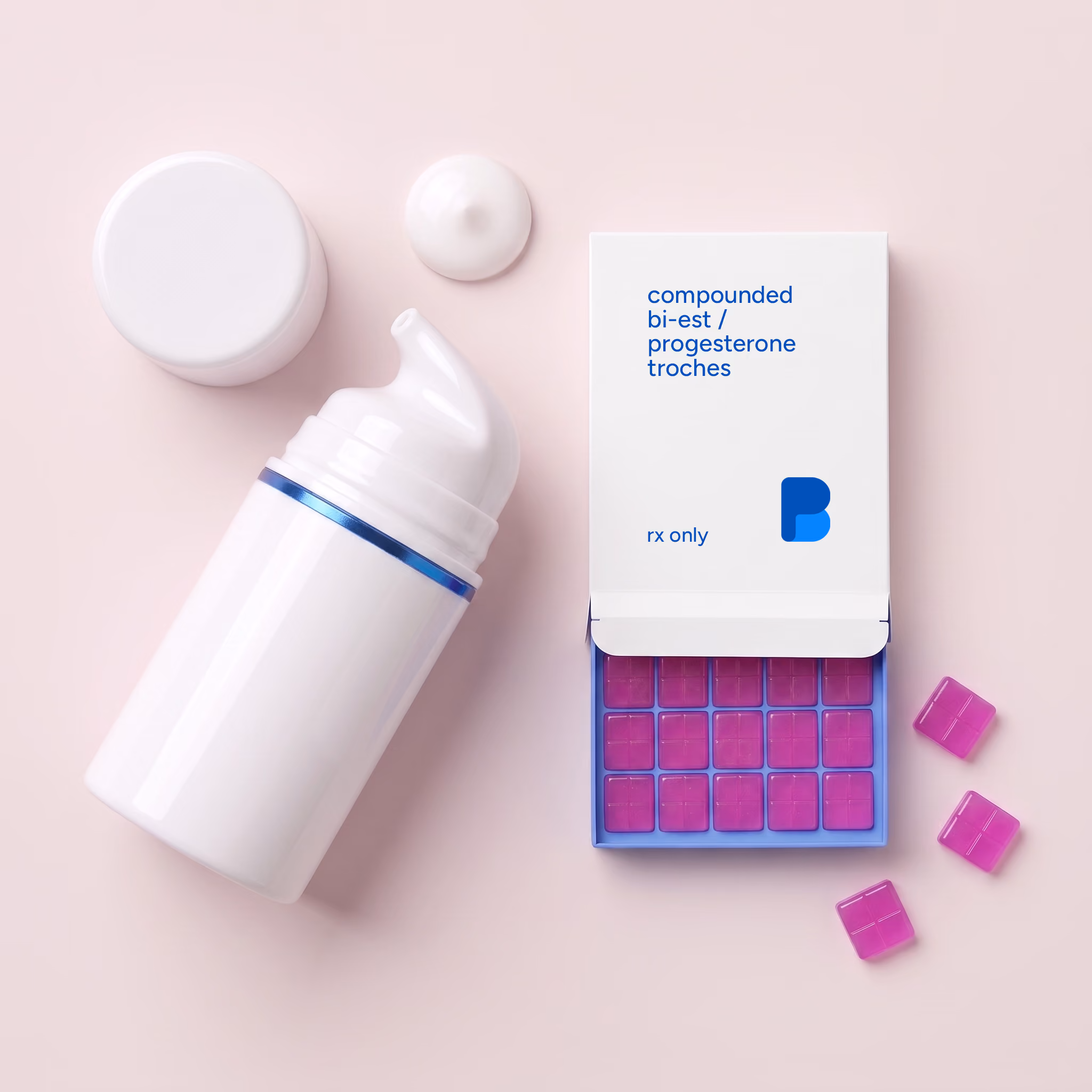 Bi-Est and progesterone combined in one compounded preparation