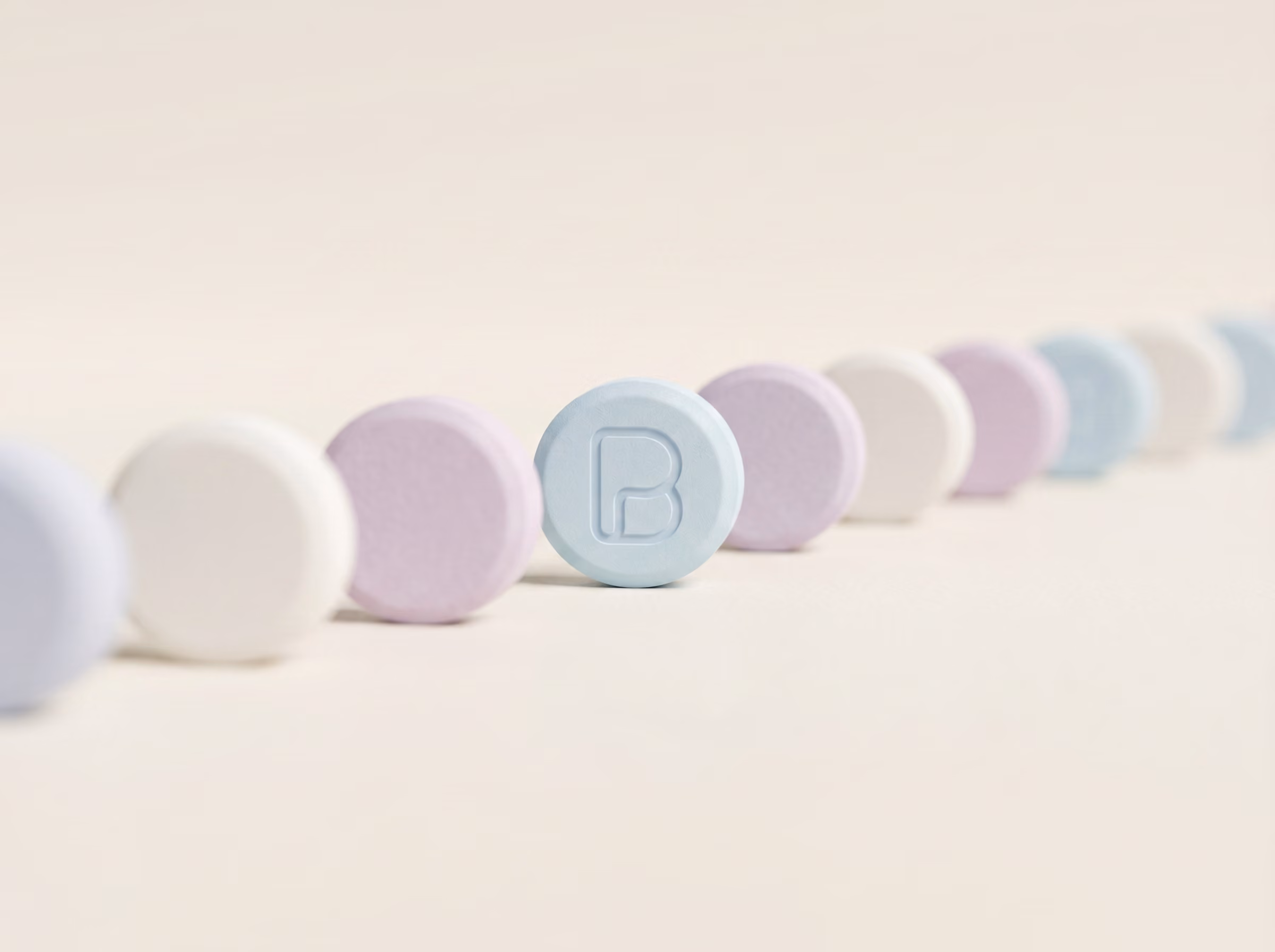 Row of compounded oral dissolve tablets