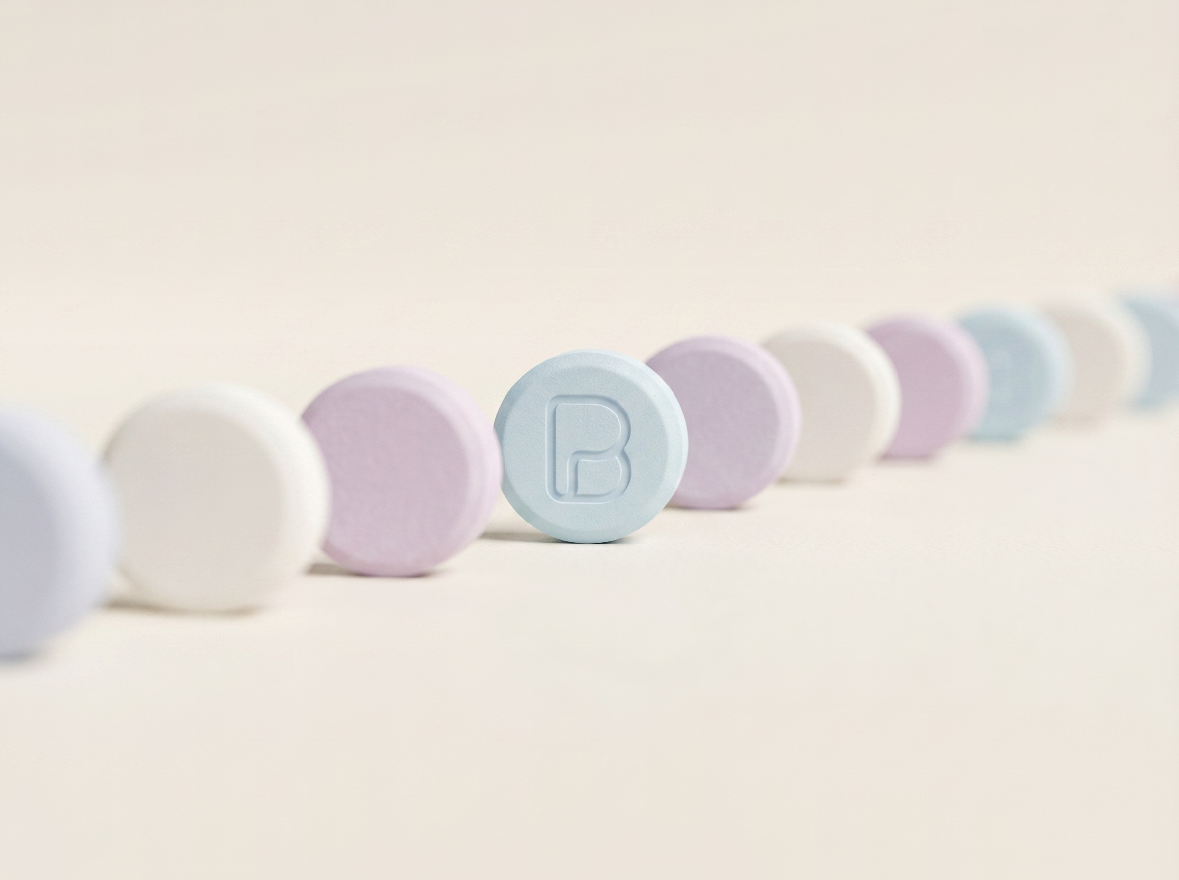 Row of compounded oral dissolve tablets