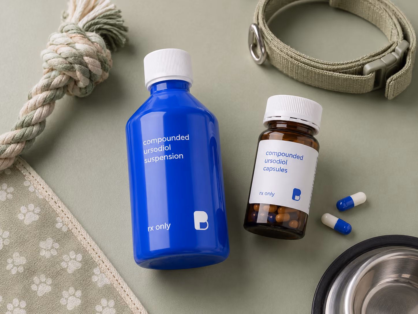 Flavored liquid and custom capsules – Ursodiol for Pets from Bayview Pharmacy