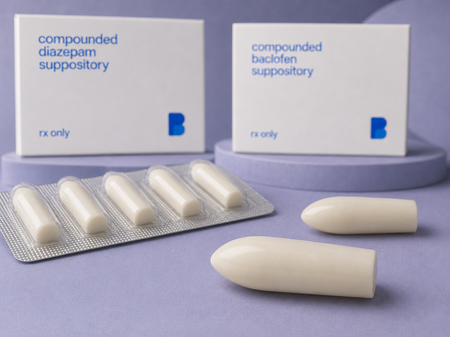 Strengths, routes, and counts – Diazepam / Baclofen Suppositories from Bayview Pharmacy