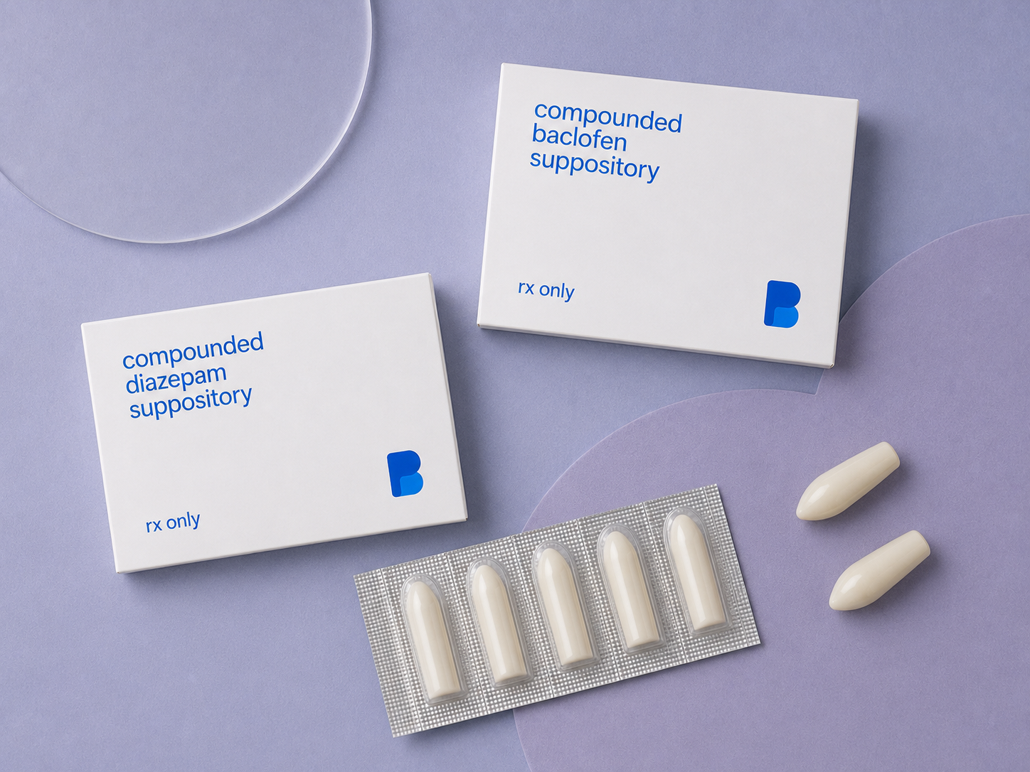 Made only when a prescriber orders – Diazepam / Baclofen Suppositories from Bayview Pharmacy