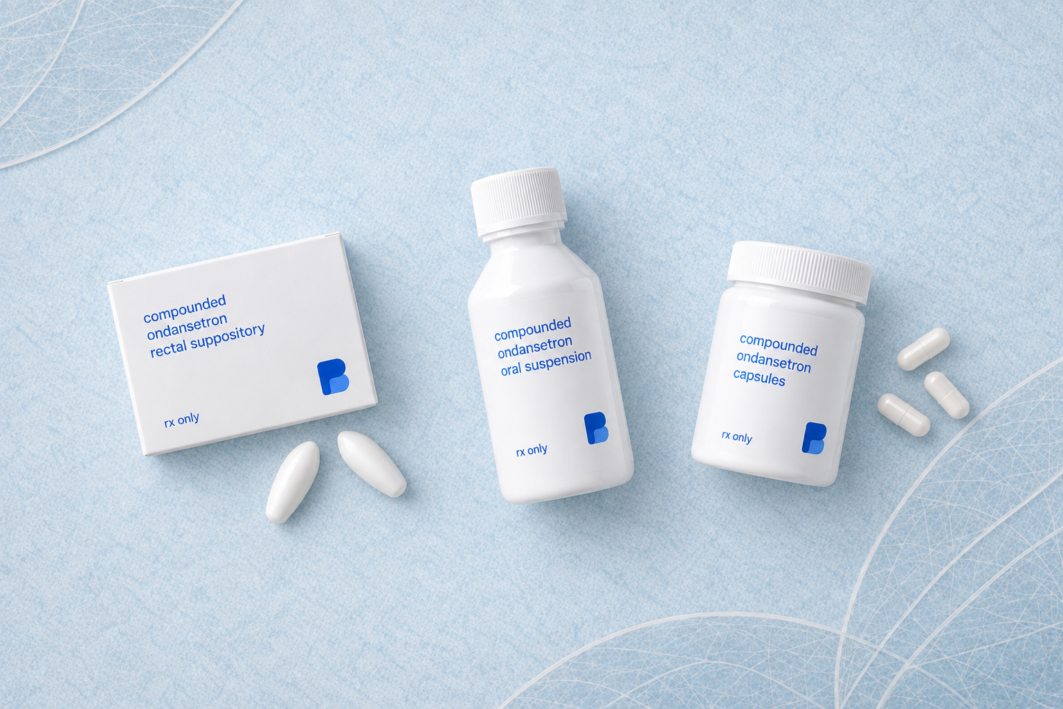 Ondansetron Suppositories, Oral Suspension & Capsules, a compounded medication prepared by Bayview Pharmacy