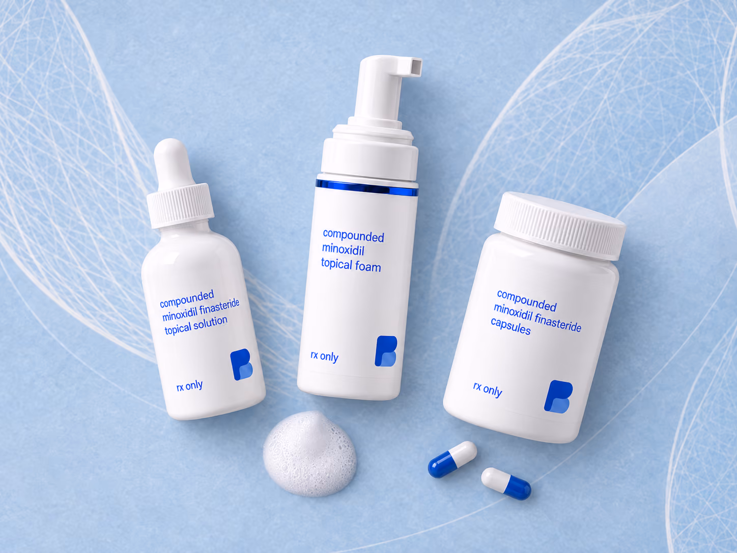 Minoxidil & Finasteride for Hair Loss, a compounded medication prepared by Bayview Pharmacy