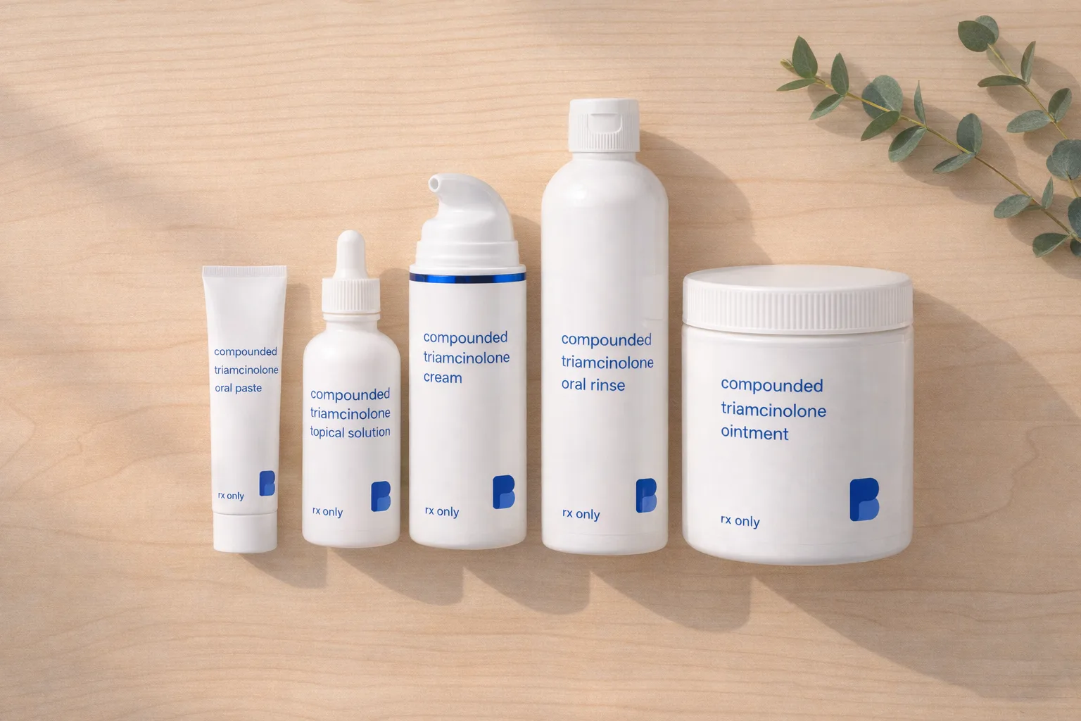 Triamcinolone Acetonide Cream, Ointment & Oral Rinse, a compounded medication prepared by Bayview Pharmacy