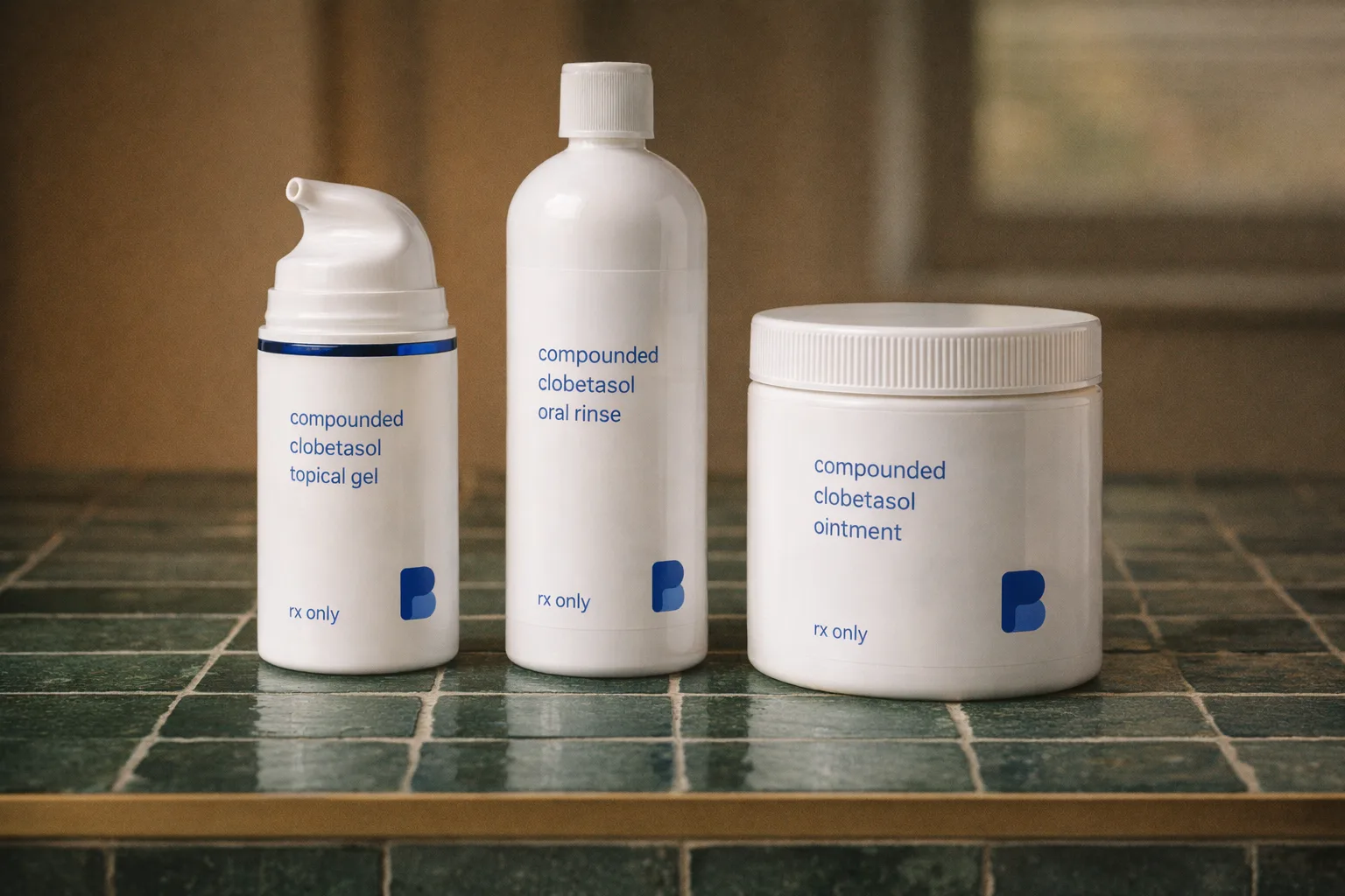 Forms for the mouth, scalp, and vulvar skin – Clobetasol Propionate Ointment, Gel & Oral Rinse from Bayview Pharmacy