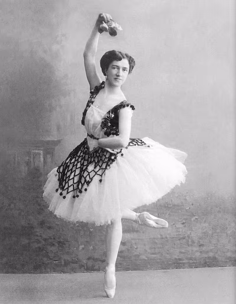 Agrippina Vaganova, founder of the Vaganova method, pictured in 1910.