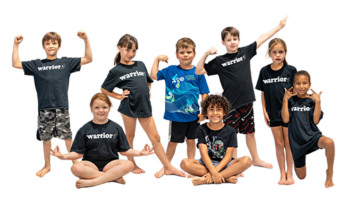 A group photo of the Warrior class at Auburn Gymnastics Center.