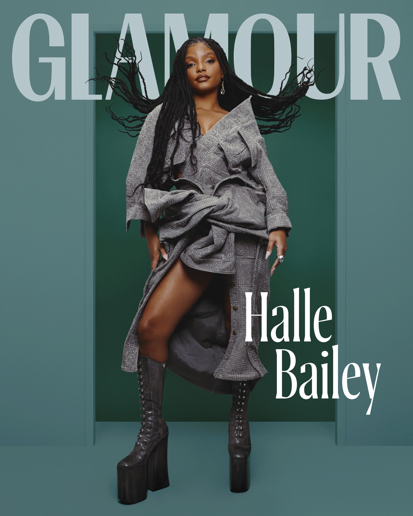 glamour magazine may 2023 cover featuring halle bailey