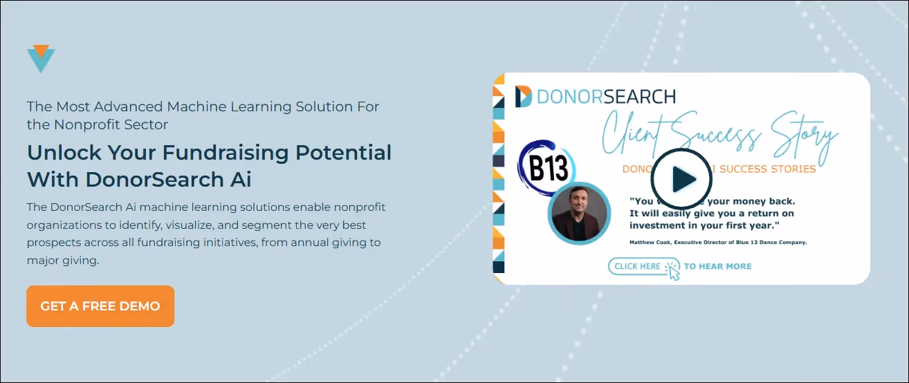 DonorSearch Ai tools for nonprofits