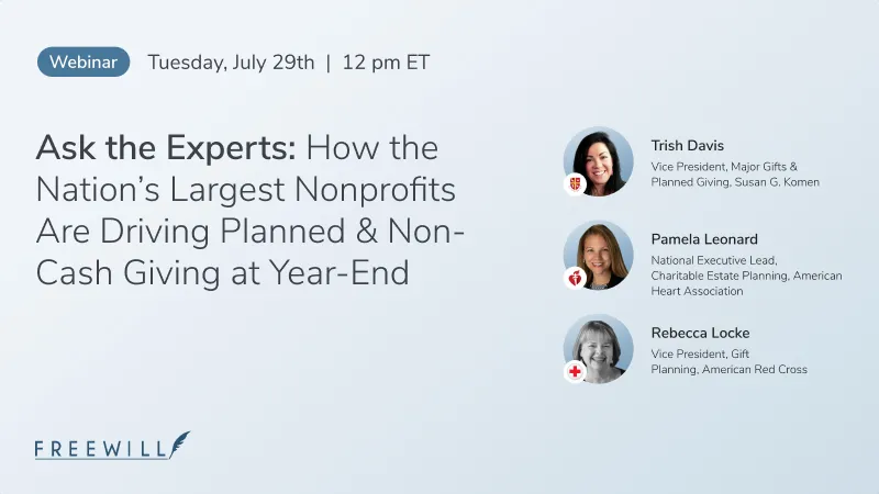 How the Nation’s Largest Nonprofits Are Driving Planned & Non-Cash Giving at Year-End