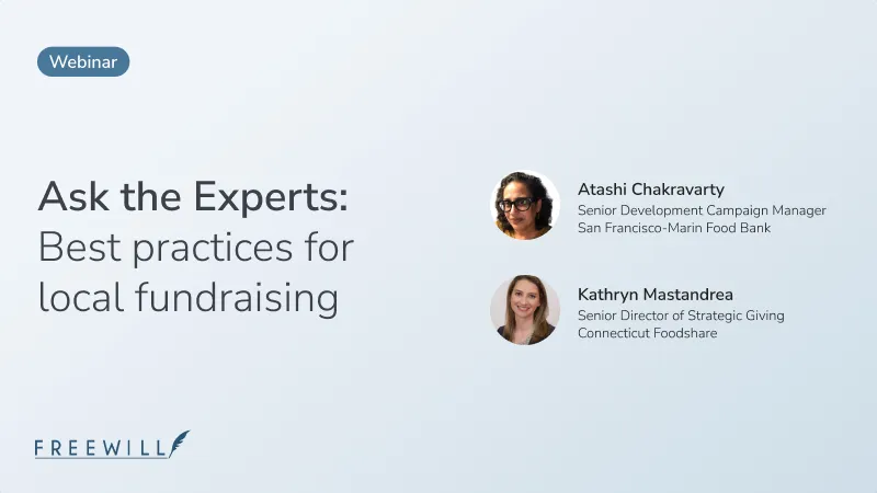 Ask the Experts: Best practices for local fundraising