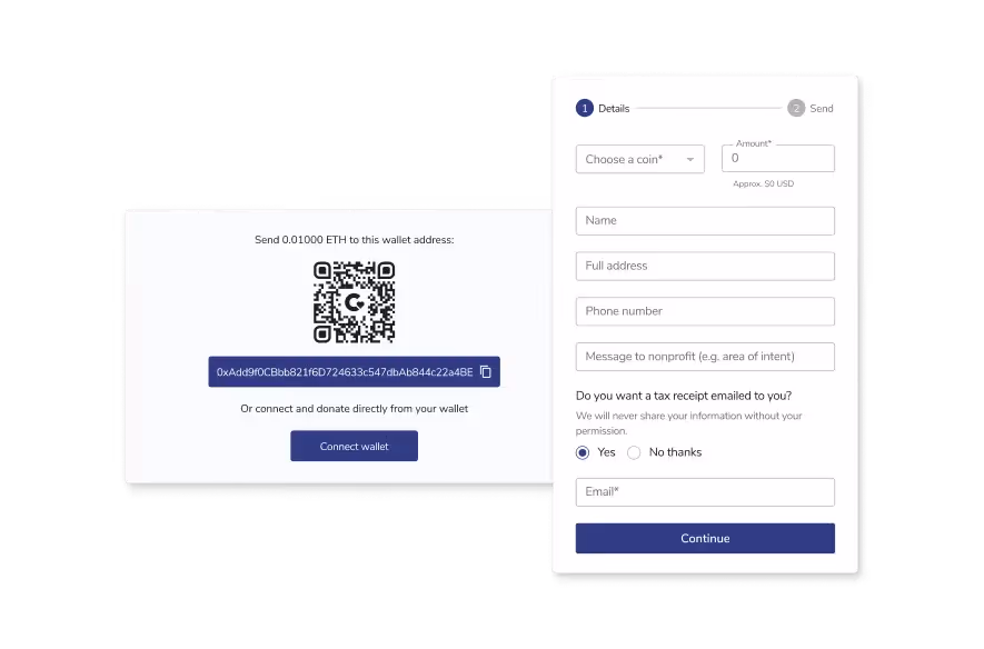 FreeWill’s unified non-cash giving platform makes accepting cryptocurrency donations easy.