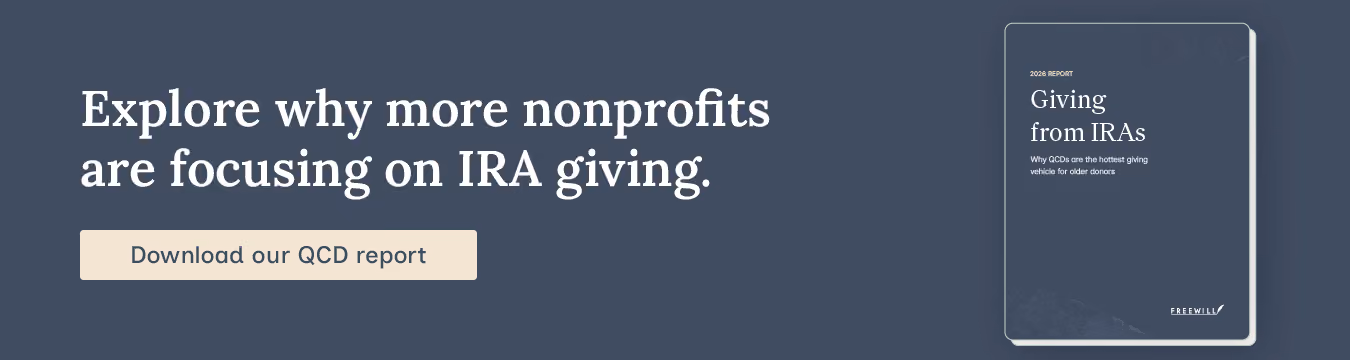 Explore why more nonprofits are focusing on IRA giving. Download our QCD report.