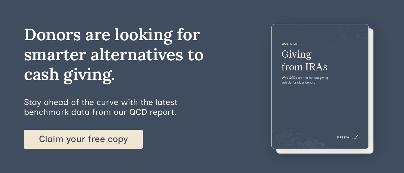 Donors are looking for smarter alternatives to cash giving. Stay ahead of the curve with the latest benchmark data from our QCD report. Claim your free copy.