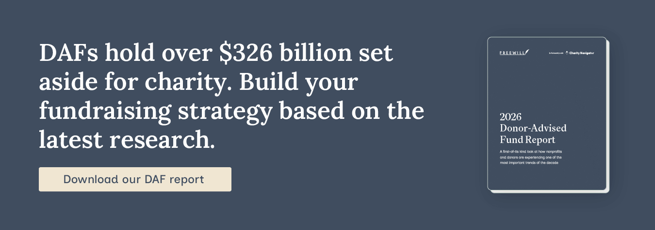 DAFs hold over $326 billion set aside for charity. Build your fundraising strategy based on the latest research. Download our DAF report.