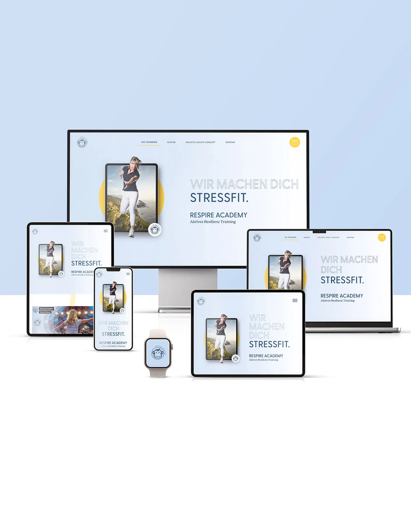 Showcase Bild im Bereich Web und Digital Experiences. Kunde – Respire Academy