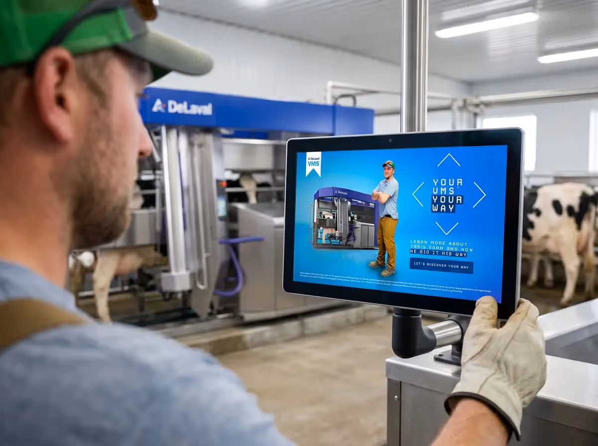Multi-format video content created for DeLaval to educate, promote and showcase their global dairy solutions