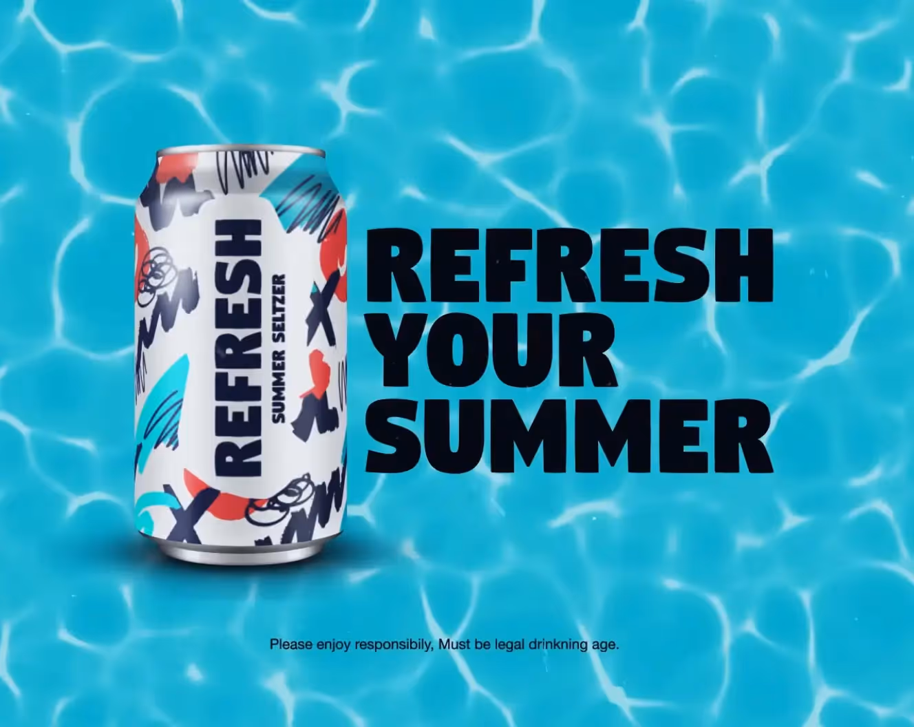 Energetic promotional drink commercial produced for beverage brand Refresh