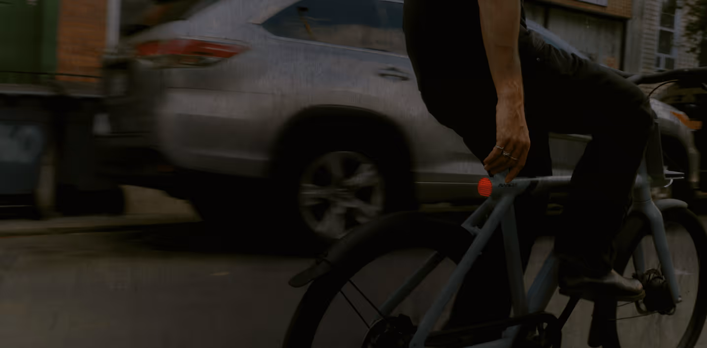 a rybit bike riding in the city