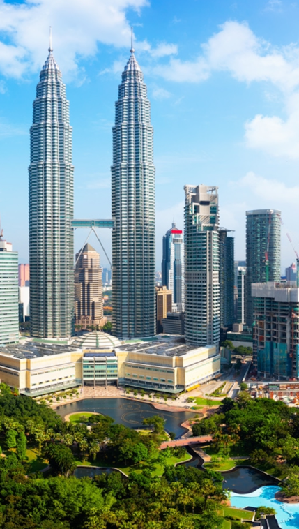 Malaysia iconic Twin Towers in the morning
