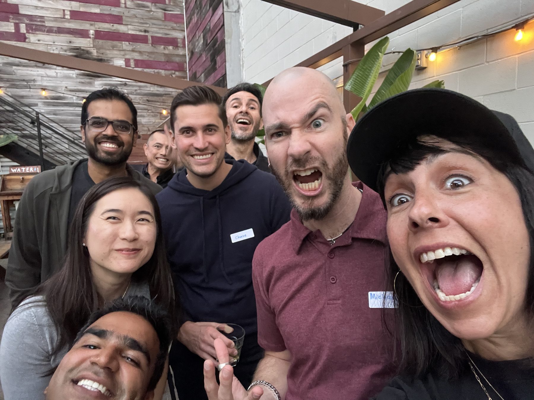 Members of the group smile for a candid photo at an East Bay meetup.