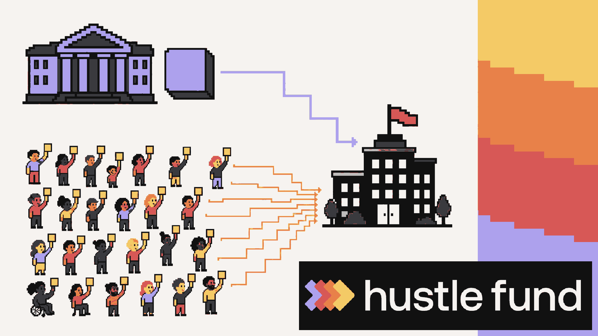 Pixel-art crowdfunding backers and venture funds directing capital toward the same startup