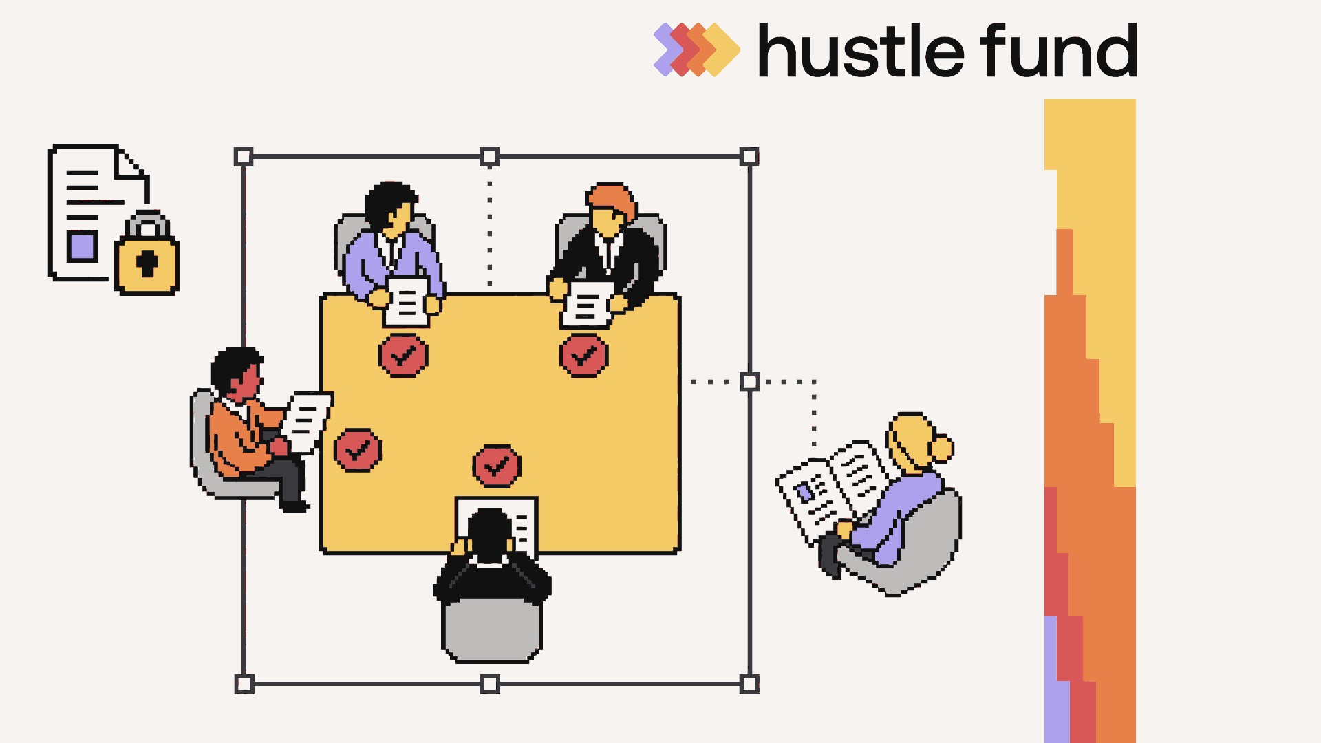 A board observer reviewing a startup board packet before a meeting