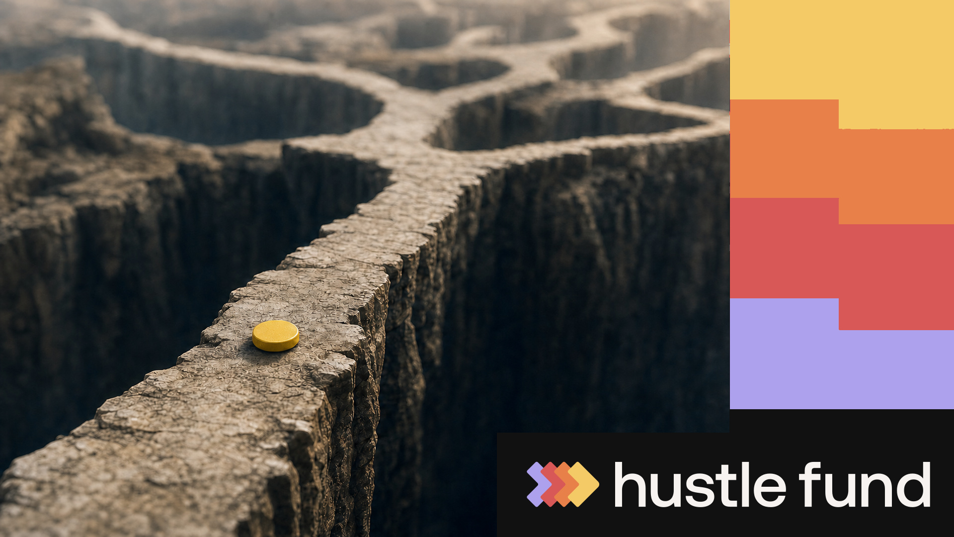 A fragile path across a gap represents the risks of venture capital investing.