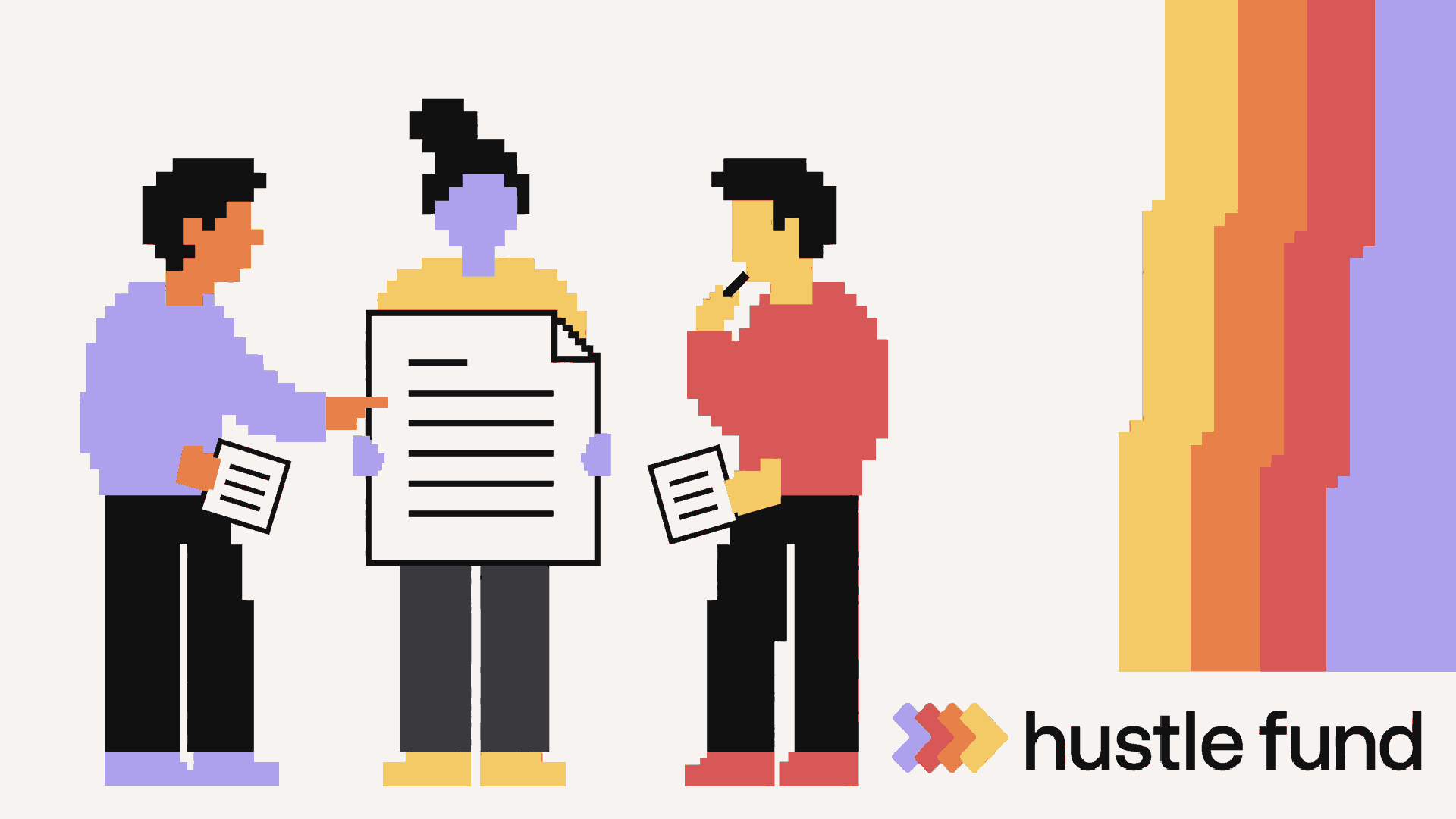 Investors sharing their notes before making separate startup investment decisions.