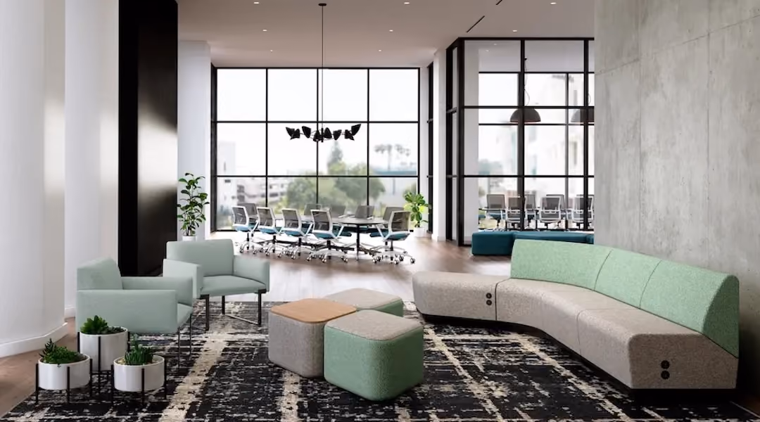 Modern collaborative office seating solutions from Office Gallery International for open workspace design