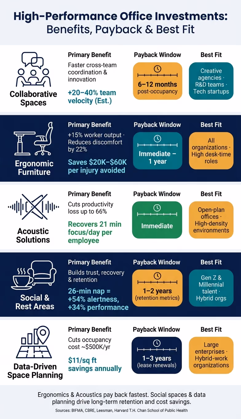 High-Performance Office Investments: Benefits, Payback & Best Fit