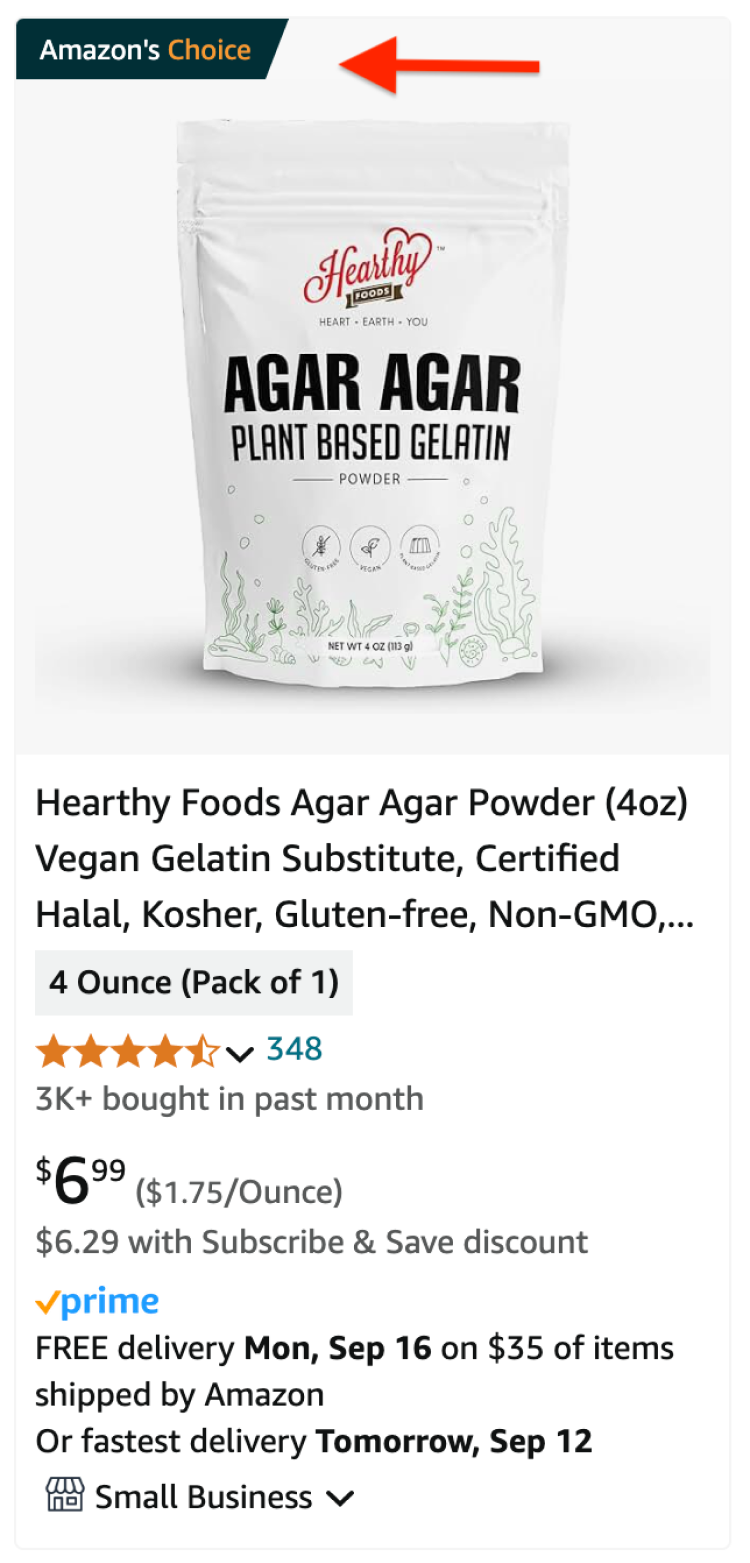Amazon Choice badge