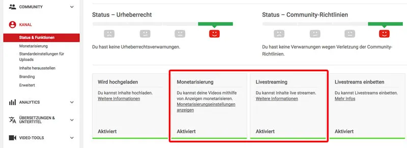 YouTube-Live-Stream-aktivieren