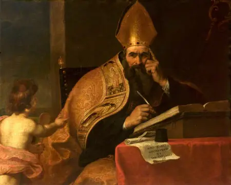 Pintura de Santo Agostinho de Hipona, obra atribuída a Gerard Seghers
