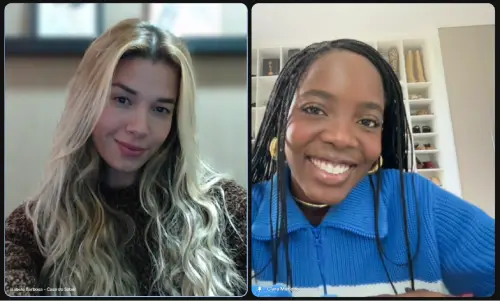 Print da entrevista realizada por Isabele Barbosa, jornalista da Casa do Saber, com a atriz Clara Moneke