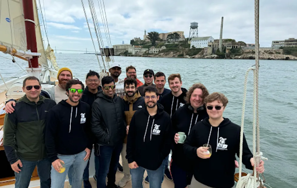 Sailing into teamwork with Alcatraz in the distance