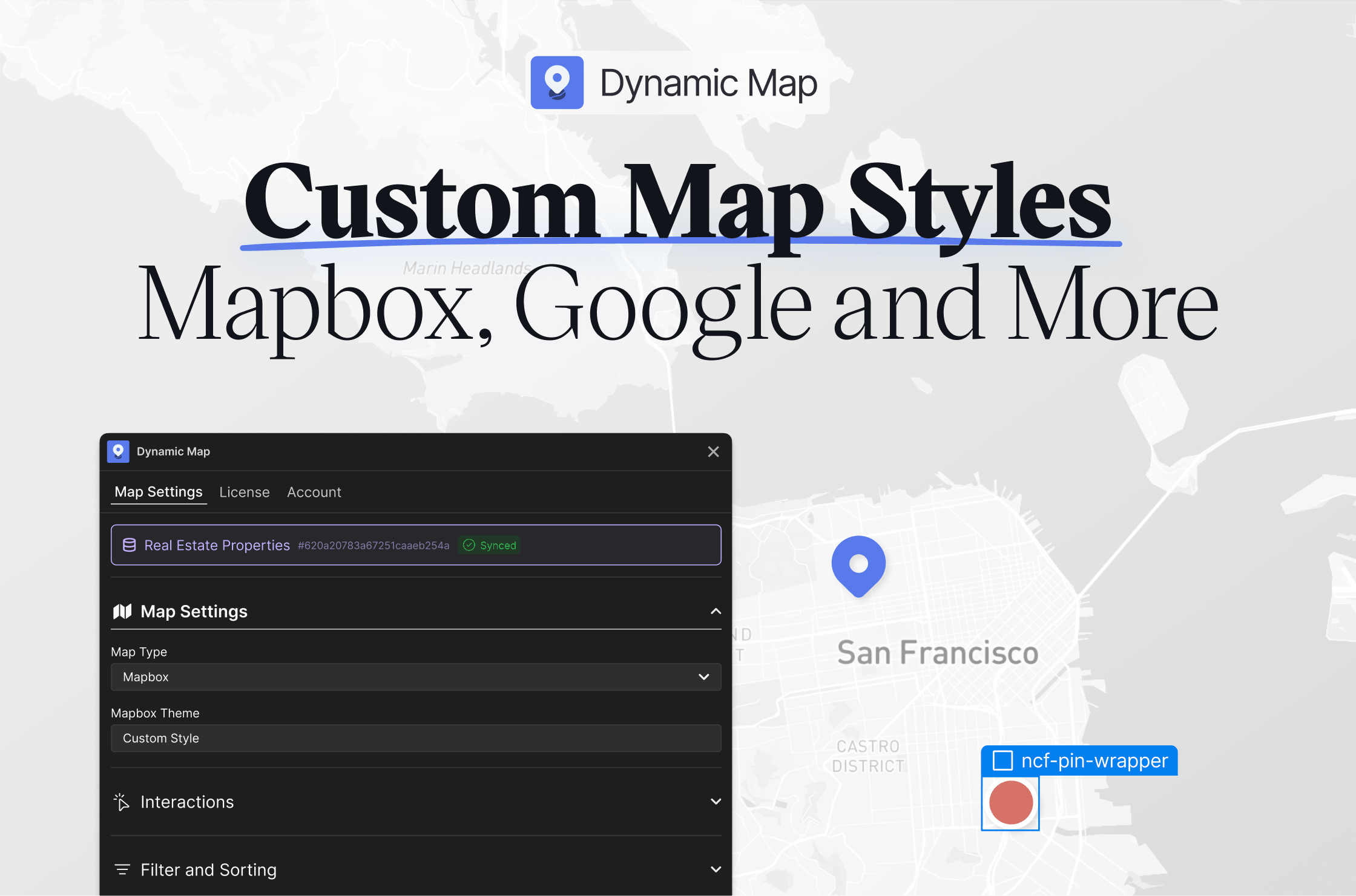 Choose from four different map providers, including Mapbox, Google Maps, MapLiebre, and OpenStreetMap, with Dynamic Map App