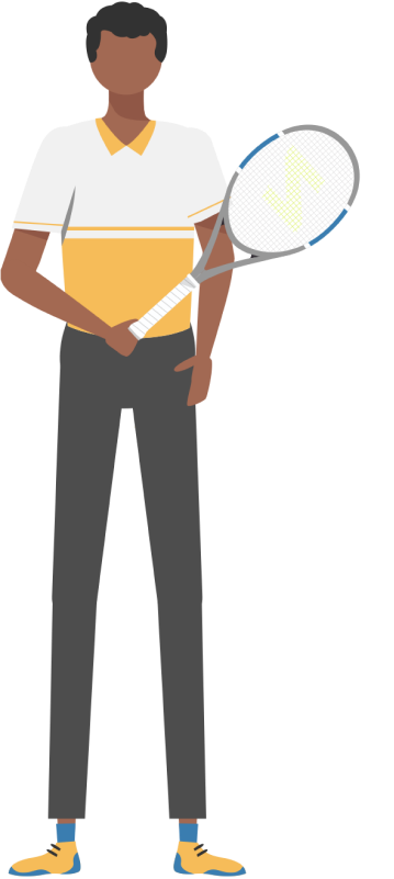 tennis player illustration