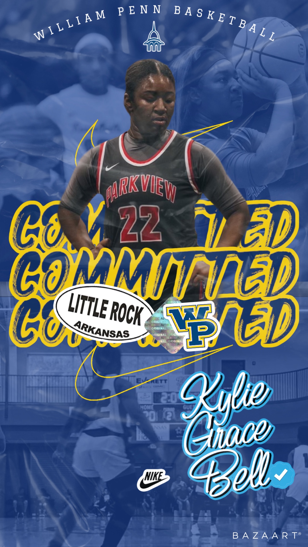 William Penn Women's Basketball Committed Graphic