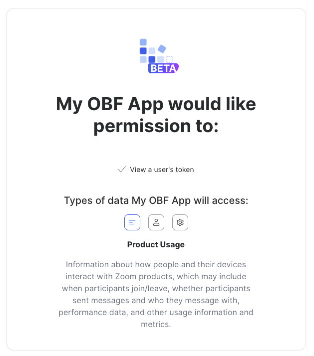 OBF permissions screenshot