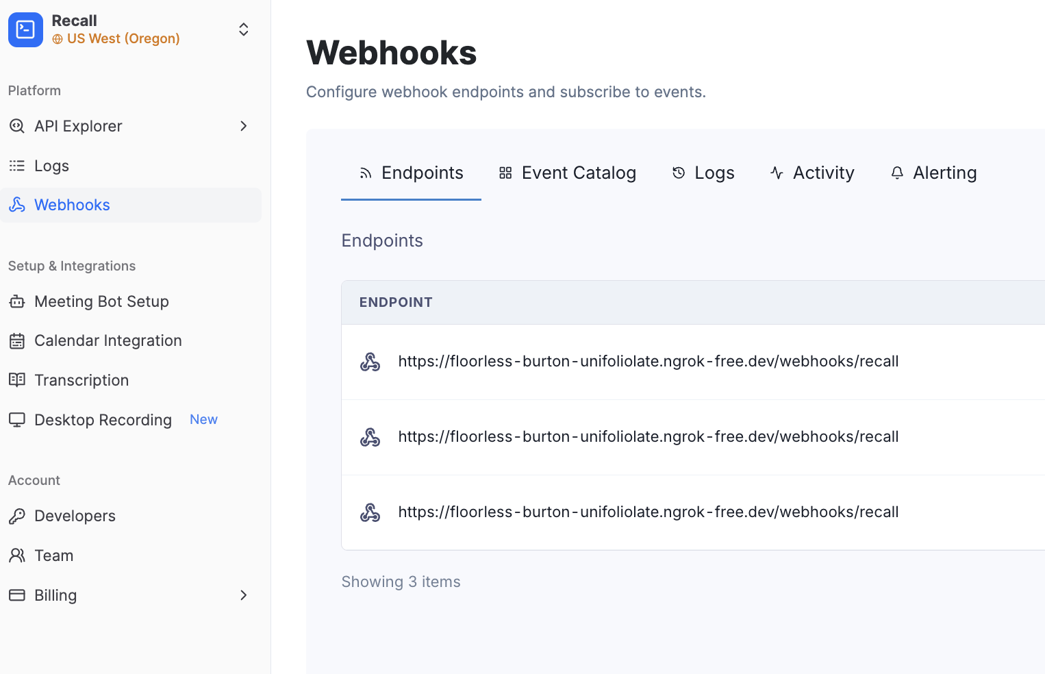 Setting up your endpoint