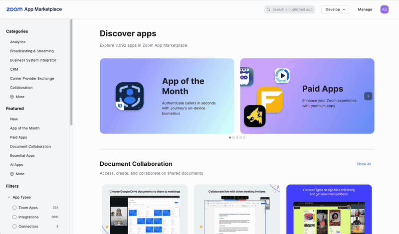 Zoom Dashboard