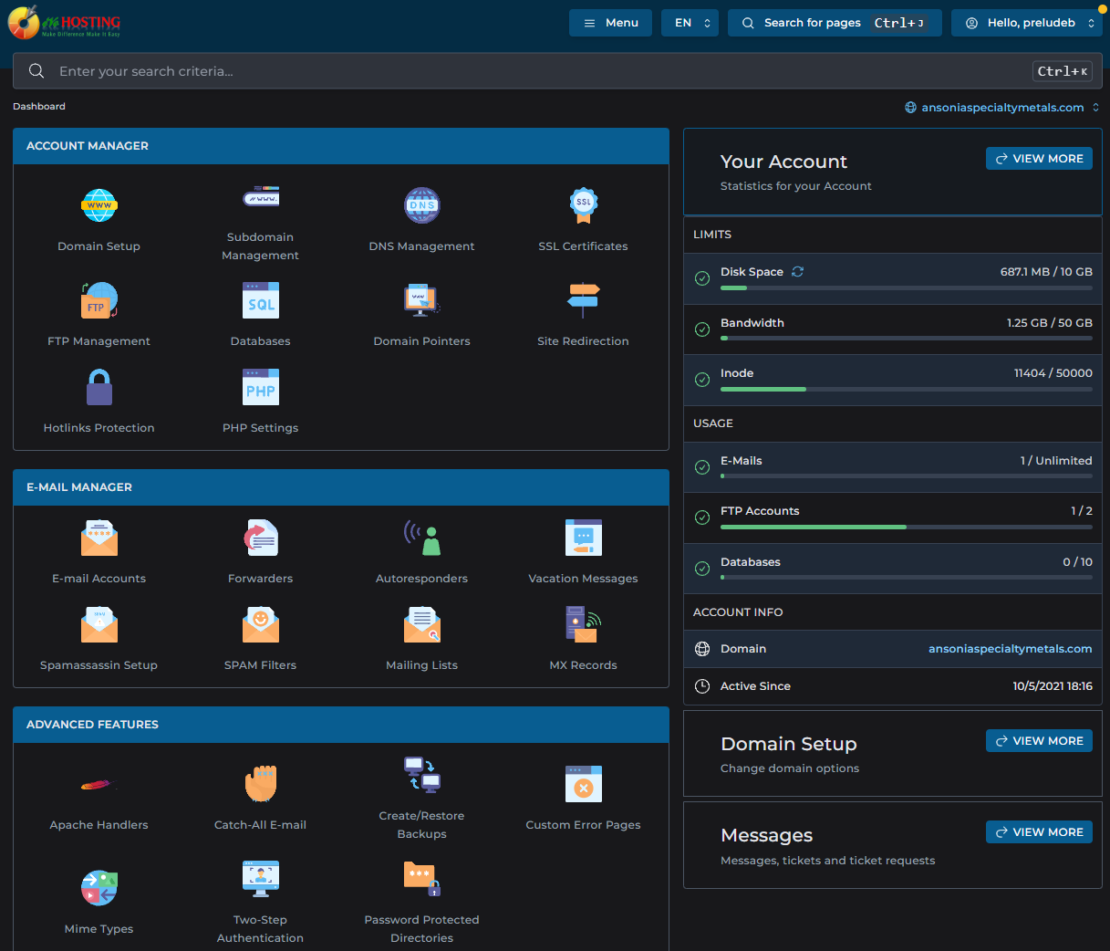 Directadmin, TFD